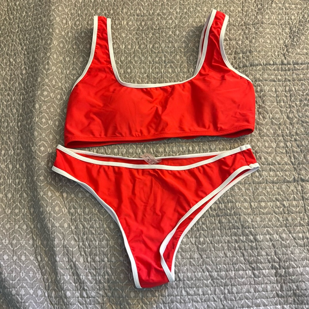NEW NEVER WORN shein life guard style bikini
